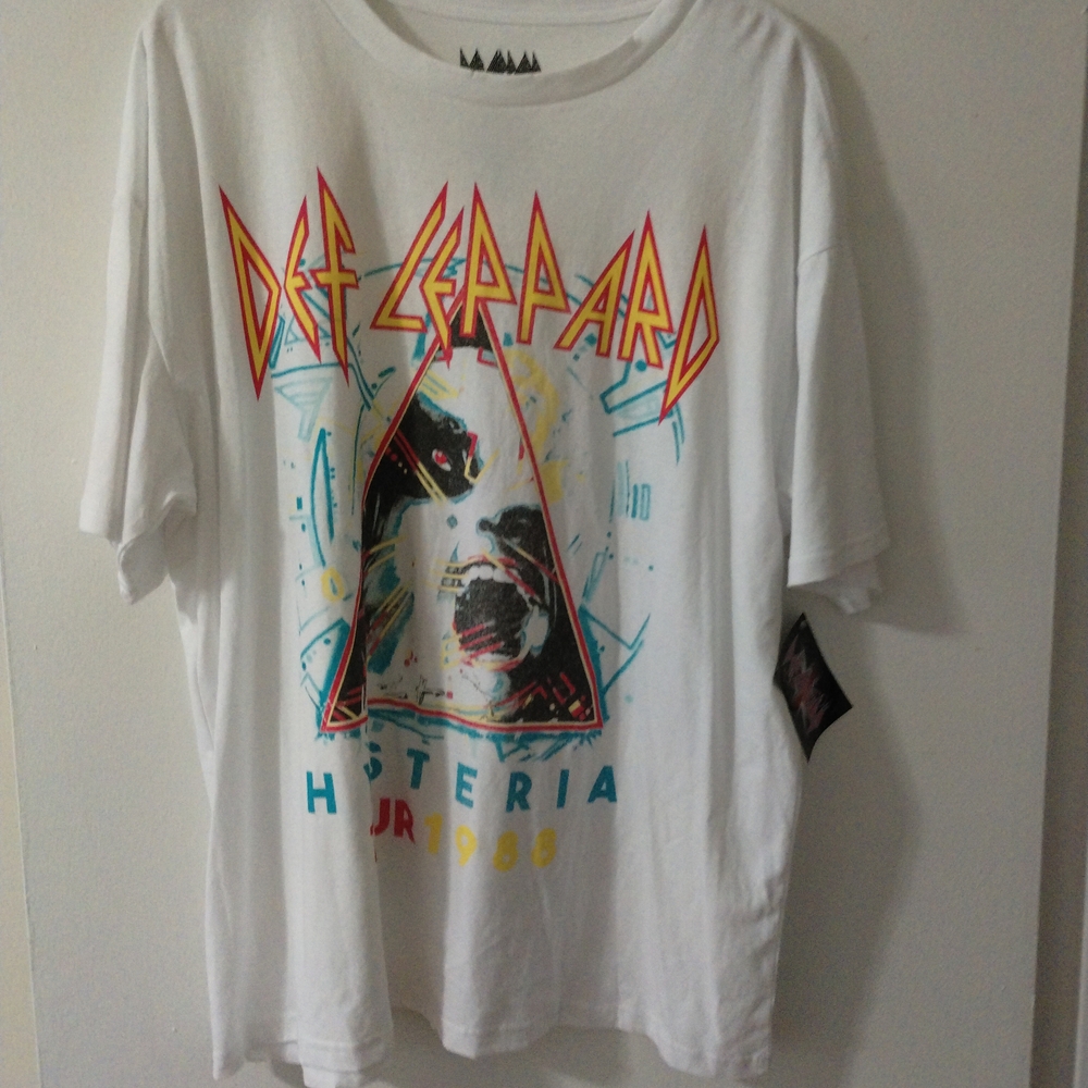 Def Leppard 1980s Heavy Hair Metal Band Rock & Roll Hysteria '88 Adult T-Shirt N